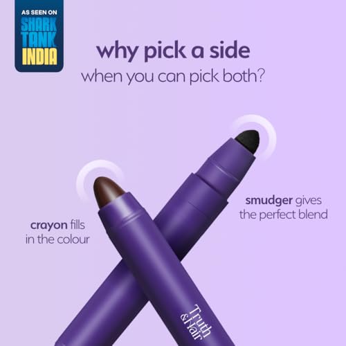 Image of TRUTH & HAIR I Tint With You Hair Mascara - Brown (3.8 g) | The DIY Grey Root Touch Up | Instant Colour Stick | 24HR Grey Coverage | No Ammonia | No Peroxide | Infused with Mineral Iron Oxide & Aloe Vera for Scalp Hydration | Cruelty-Free Crayon Formulation