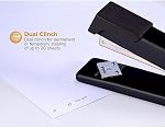 Bostitch Office Classic Metal Desktop Stapler, 20 Sheet Capacity, Dual Clinch, Opens for Tacking, Full-Strip, Black