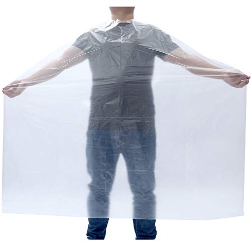 Disposable Hair Cutting/Barber Capes for Home Haircutting Kit Men,Mercijzyasang,Waterproof Disposable Shampoo/Hair Capes/Cover for Salon Barber Supplies Kits 160 (50PCS)