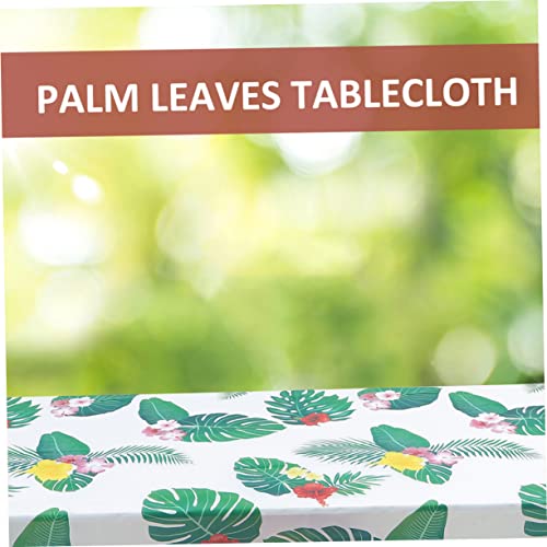 Nolitoy 2Pcs Palm Leaf Tablecloth Wedding Decorations For Ceremony Square Plastic Tablecloth Hawaiian Party Supplies Polyester Table Runner Hawaiian Party Table Hawaii Tablecloth Table Mat #TOP5