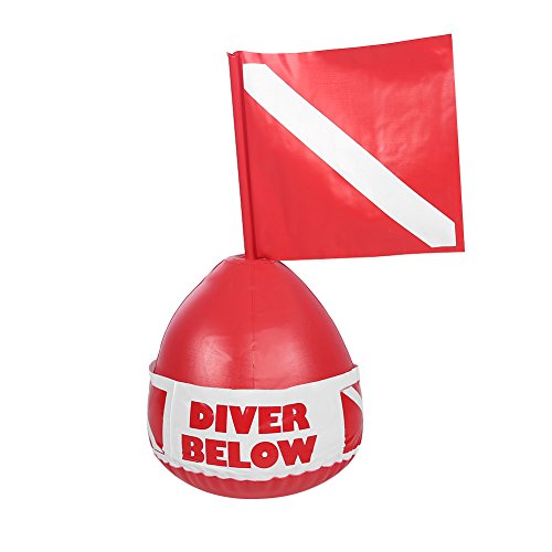 Jopwkuin Inflatable Signal Floater Diving Signal Floater Quick Inflates About Only 30 Seconds Sand Hole At The Bottom,for Diving