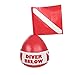 SPYMINNPOO Diving Signal Floater, PVC Inflatable Signal Floater with Dive Flag Diving Marker Diving Buoy Ball for Diving Enthusiasts, SPYMINNPOO0s9gh473mf
