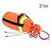 Lljsszr Water Reflective Rope, Throwing Bag, Throwing Line, Lightweight Boating Raft, Floating Rope Accessories, 21m Rope