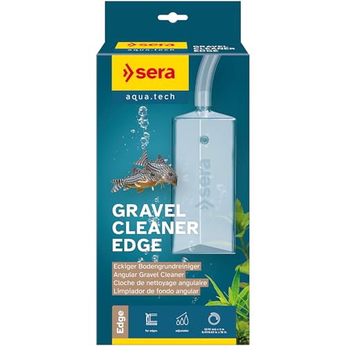 SERA Gravel Cleaner Edge | Cloche de Nettoyage Angulaire avec Ouverture de dérivation | pour Les Bords, Ainsi Que pour la Terre de Fond Fine