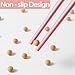 Slivek Chopsticks Reusable Dishwasher Safe, 9.57 inches Pink Non-slip Lightweight Fiberglass Chop Sticks, Asian Cuisine Japanese Chinese Chopstick Gift Set, 5 Pairs