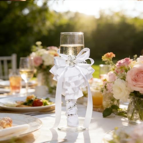 Ensemble de verres à champagne de mariage, cadeau idéal