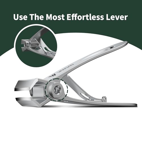 Image of Nail Clippers for Men and Seniors 2-Pack Large Wide Jaw Opening, Sharp Slant Blade & Curved Blade Toenail Clippers for Thick Nails, Heavy Duty Nail Cutter for Thick Toenails and Ingrown Nails