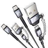 USB C Cable 10FT, USBA to USBC Cable, USBC to C Cable, 2Pack Type C Fast Charging Cables Nylon Braided Cable for iPhone 17/16/15/Pro/Plus/Pro Max/Samsung/LG, with USB C Female to USB A Male Adapter