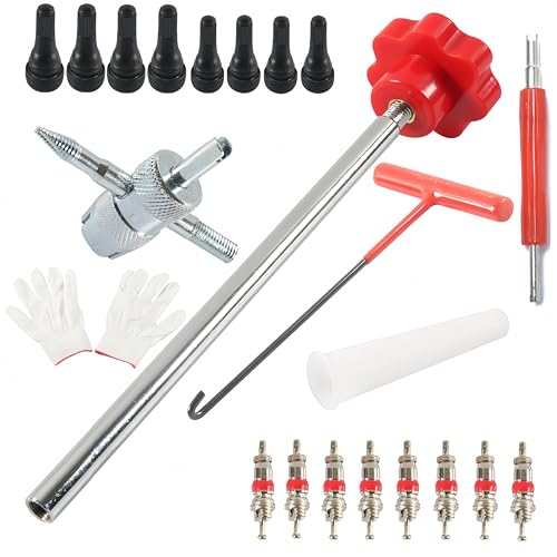 AkNebriax 22Pcs Tire Valve Stem Core Quickly Replacement Tool Kit,Change Tire Valve Tool Kit,Perfect Tool for Replacing Leaky Valves in Cars,ATVs,Trucks,Motorcycles.