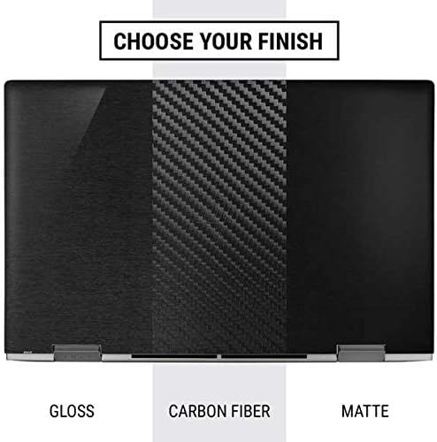 Skinit Decal Laptop Skin Compatible with HP Envy x360 Convertible 15-ed0047nr (2020) - Skinit Originally Designed Black Brushed Steel Texture Design