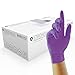 Price comparison product image Unigloves Stronghold GM0064 Nitrile Examination - Multipurpose, Powder Free and Latex Free Disposable Gloves, AQL 0.65, Box of 100 Gloves, Purple, Large