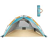 ZOMAKE Pop Up Beach Tent - Instant Sun Shelter Cabana, Portable Beach Shade with SPF 50+ UV Protection for Kids & Family(Lake Blue)