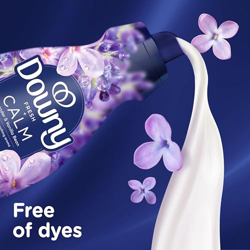 Image of Downy Infusions CALM Liquid Fabric Softener, Soothing Lavender And Vanilla Bean, 56 Fl Oz, Fabric Conditioner For Softness And Scent, Pack of 2