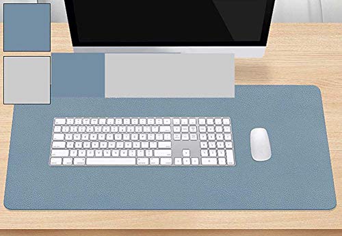 Dual-Sided PU Leather Office Desk Pad, Round Edge Desk Mat, 30x70cm Waterproof Non-Slip Anti-Dirty Scratchproof Mouse Typing Mat