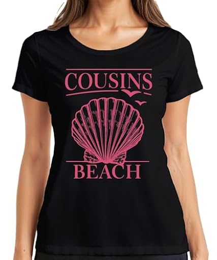Primos Beach Concha Playa Mar The Summer I Got Pretty Camiseta para Mujer, Negro , L | Ya disponible en tu tienda friki favorita! En mundofriki.es! Primos Beach Concha Playa Mar The Summer I Got Pretty Camiseta para Mujer, Negro , L | Ya disponible en tu tienda friki favorita! En mundofriki.es!