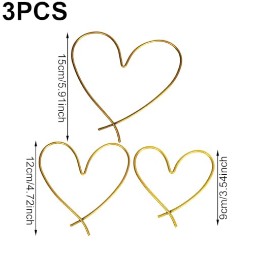 Dianzan Lot De 3 Pendentifs Décoratifs en Fer en Forme De Cœur, Ornements Muraux Uniques pour Décoration De Chambre du Salon. – vue 2