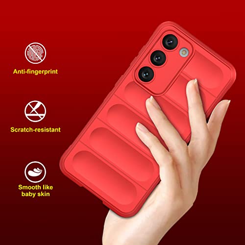 Image of Amazon Brand - Solimo Back Case Cover for Samsung Galaxy S23 5G | Compatible for Samsung Galaxy S23 5G Back Case Cover | Liquid Silicon Magic Case for Samsung Galaxy S23 5G with Camera Protection |Red