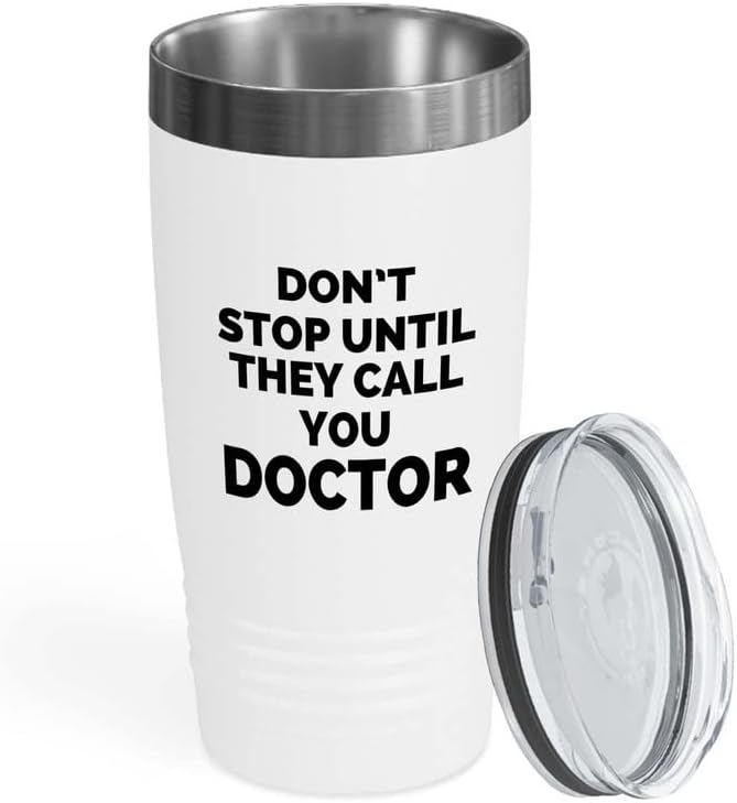 Pharmacist White Edition Viking Tumbler 20oz - They Call You Doctor A - Nurse Doctor Chemist Pharmacy Technician Patient Practicioner Laboratory Research Technologist