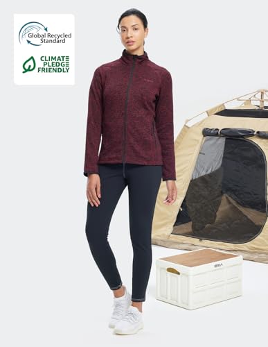 Image of fit space Women's Sweater Full Zip Scrub Jacket Lightweight Knitwear Athletic Jumper