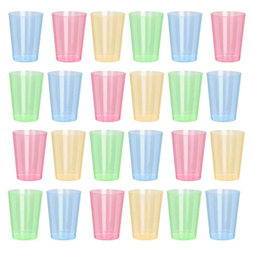 MIJOMA Lot de 24 verres de fête, réutilisables, en plastique, gobelets de fête, verres à vin réutilisables, passent au lave-vaisselle (gobelets 300 ml,...