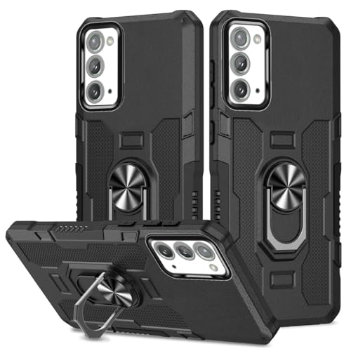 Coque Samsung Galaxy Note 20 rigide anti-chute avec anneau de support arrière rotatif
