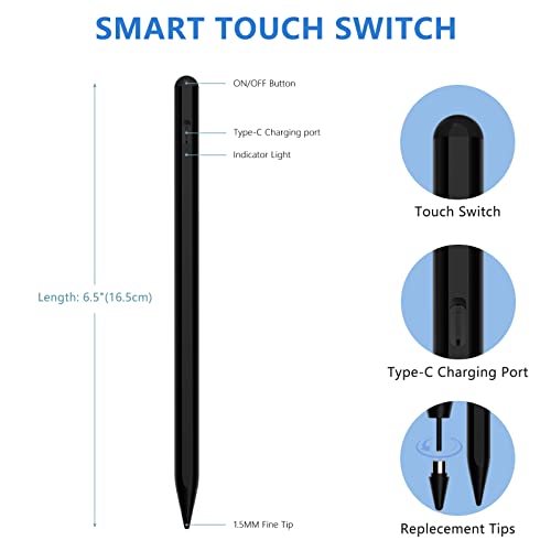 Stylus Pen For Ios&Android Touch Screens, Active Pencil For Ipad, Smart Digital Stylus Pens For Apple Ipad/Ipad Pro/Air/Mini/Samsung/Tablet, Iphone/Samsung/Google Pixel Smart Phones Drawing&Writing #TOP2