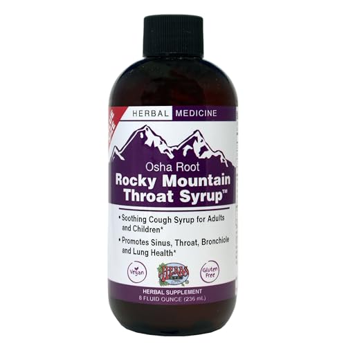 Herbs Etc. Rocky Mountain Throat Syrup - Supports Throat Wellness - Soothing Lung Health Support - Supports Sinus, Throat, Bronchiole & Lung Health - Gluten-Free & Vegan - 8 fl oz