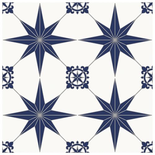 MORCART 20PCS Peel and Stick Floor Tile, Blue Star