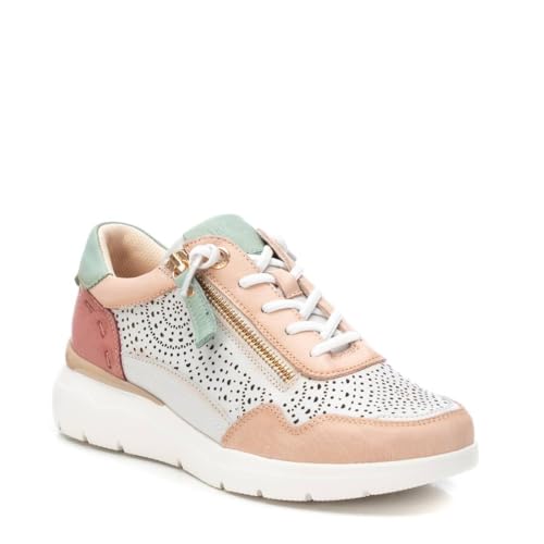 Carmela Para Mujer. 16227405-NUDE Zapatillas De Piel 162274 Multicolor (38), Plano, Cordones, Cremallera, Casual - 2