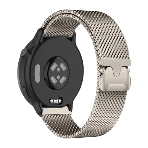 [HinZann] �X�e�����X �o���h Garmin Vivoactive 6/Vivoactive 5/Approach J1/Approach S44 �Ή����Ă��܂� 20mm�����p�x���g�E�}�O�l�b�g�E�~���l�[�[���[�v�E�������� ���b�V�� �ʋC �o���h