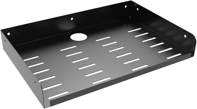 Metal Floating Wall Mounted Shelf Bracket for AV, TV Accessories, WiFi Router, TV Box, Cable Boxes, DVD Player, Games Consoles or Other Small Projectors 12 inches Width | TV Accessories, WiFi Router, TV Box, Cable Boxes, DVD Player, Games Consoles or Other Small Projectors 12 inches Width