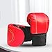 yoakaiax Boxing Gloves, Kickboxing Gloves for Men Women Kids Professional Shockproof Fighting Grappling Gloves Adjustable Faux Leather Sparring Training Gloves for Gym Red