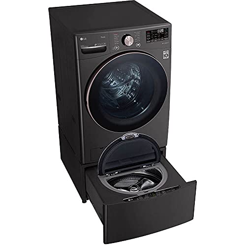 Image of LG WM4000HBA 4.5 Cu. Ft. Smart Front-Load Washer, High-Efficiency Laundry Machine with Wi-Fi Connectivity, Black Steel