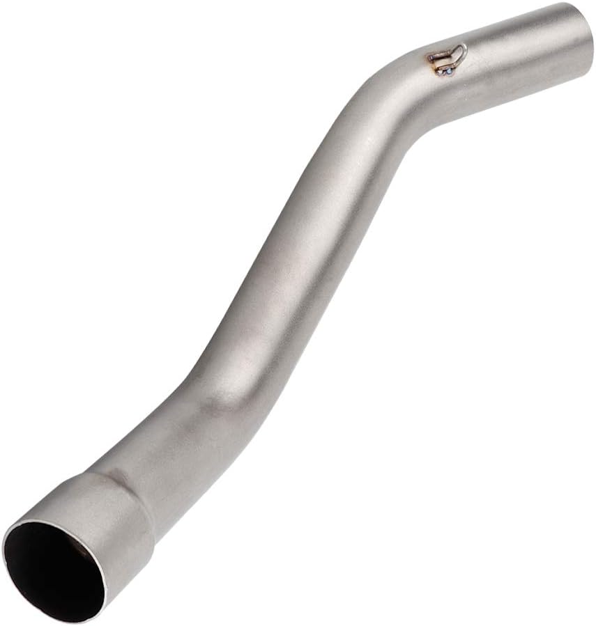 KIMISS Stainless Steel Motorcycle Exhaust Pipe, Motorcycle Modification Exhaust Middle Link Pipe Muffler for ZX-10R 08-15