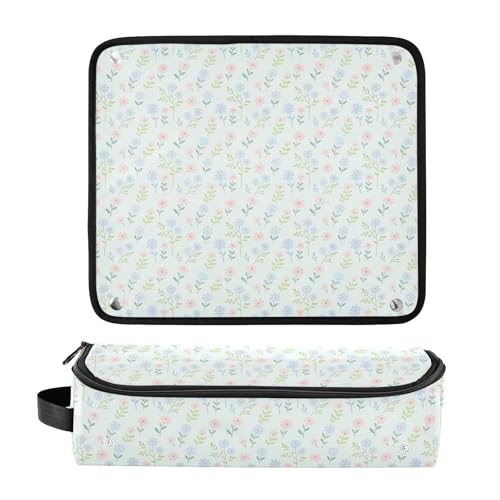 Estuche de viaje 2 en 1 para planchas y rizadores con tapete resistente al calor removible, organizador impermeable para planchas y rizadores, Simple Safaris, para mujeres miniatura 3