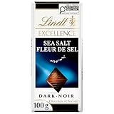 Lindt EXCELLENCE Sea Salt Dark Chocolate Bar, 100 Grams