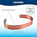 Apex Copper Bracelet, Solid Band