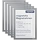 magnetoplan magnetofix Selbstklebender magnetischer A4-Rahmen, 5er-Pack - Magnetischer Dokumentenhalter, wasserfester Rahmen für Beschilderung, klappbarer magnetischer Inforahmen - Grau