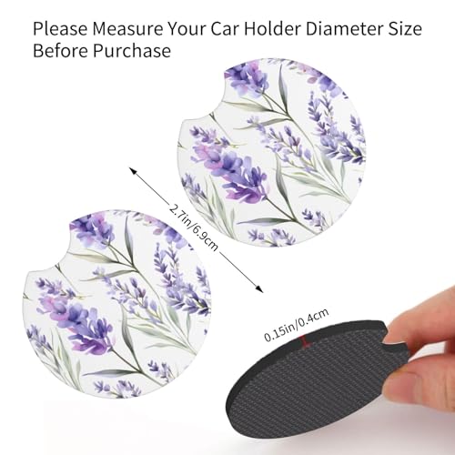Portavasos para Auto Flores Lila 2 Piezas Absorbentes miniatura 3