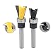 Produktbild DingGreat 2Pcs 1/4 Zoll Schaft Schwalbenschwanz Fräser mit Kugellager für Holzbearbeitungsschneider 1/4" * 5/8", 1/4" * 1/2