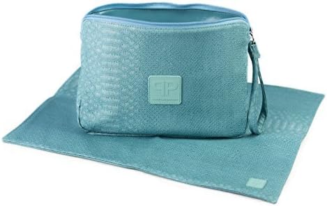 Luxury Diaper Clutch and Changing Pad Set - Turquoise by Posh Play