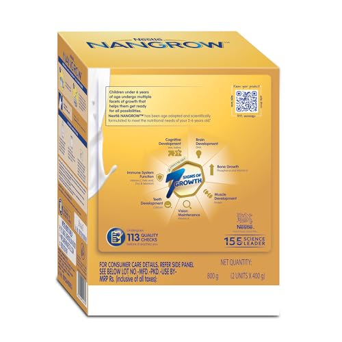 Image of Nangrow | 800g Value Pack | Nutritious Milk Powder Drink For Growing Toddler Aged 2-6 Years | Zero Sucrose | Contains Dha | Rich In Protein & Vital Nutrients | Creamy Vanilla Flavor