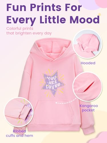Image of WELAKEN Sweatshirts for Girls Toddler & Kids II Little Girl's Pullover Tops Sweaters & Hoodies