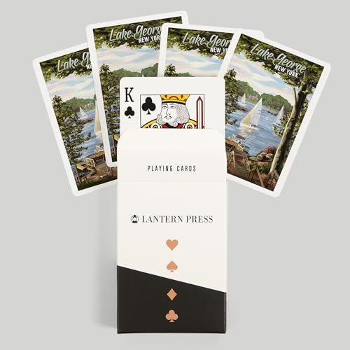 Baraja de 52 cartas tamaño póker Lake George Nueva York miniatura 6