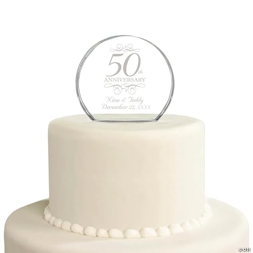 50th Anniversary Personalized Cake Topper