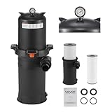 VEVOR 2025 Pro Pool Cartridge Filter System 200 sqft, Pool Filter for Inground & Above Ground Pools, Compatible W/Pumps 3HP~4HP | Up to 9827 GPH Max Flow, Pool Filters for Pools Up to 39625 Gallons