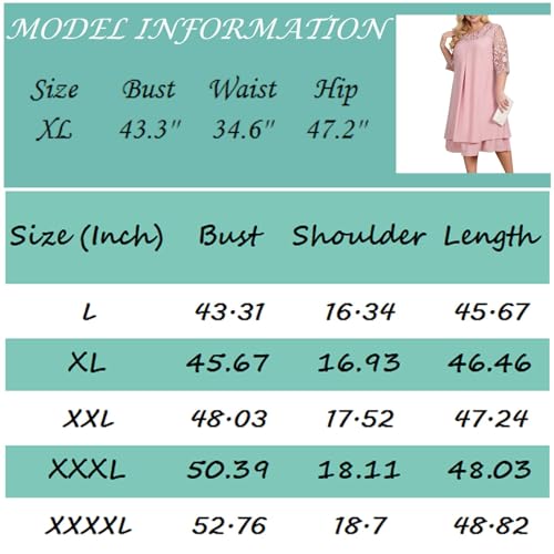 Vestido de talla grande de longitud media ideal para estilizar la figura con comodidad 4