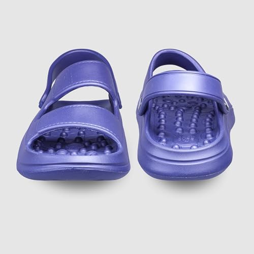 Image of Impakto Accupressure Slip-On Sandals for Men with Back Strap | Lightweight Soft Cushion Massage Footbed Slides | Slipper for Indoor & Outdoor