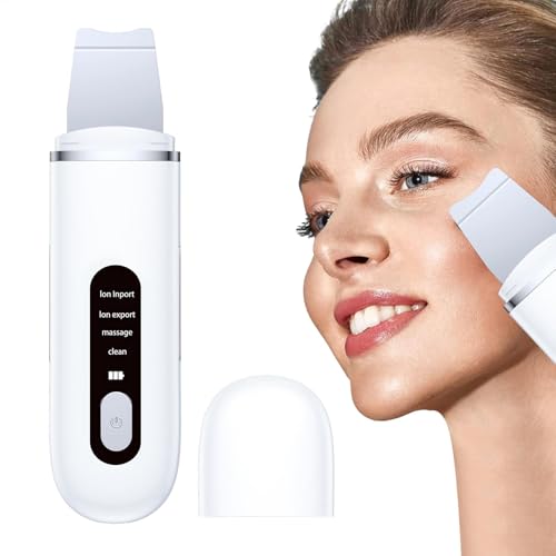 Rascador de poros, exfoliante para la piel | Espátula portátil ultrasónica para la piel, limpiador de poros faciales reutilizable, extractor de comedones, instrumento de belleza para frente, facial y