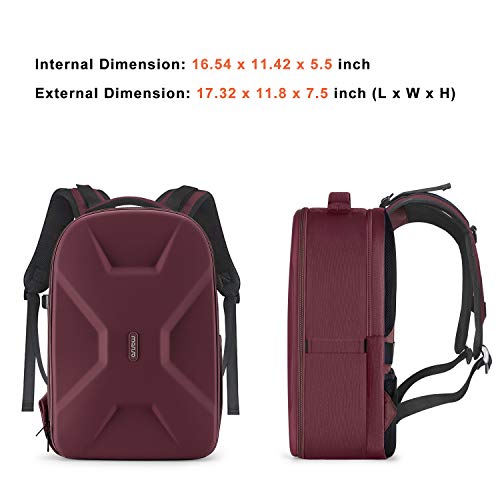 Image of MOSISO Camera Backpack, Photography Camera Bag 15-16 inch Waterproof Hardshell Case with Tripod Holder&Laptop Compartment